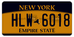 HLW6018  license plate in NY
