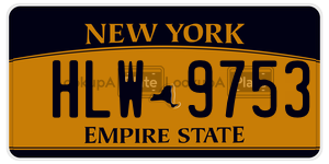 HLW9753  license plate in NY