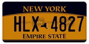 HLX4827  license plate in NY