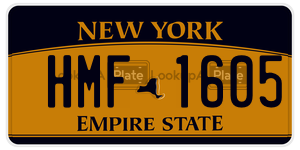 HMF1605  license plate in NY