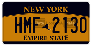 HMF2130  license plate in NY