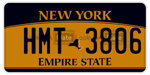 HMT3806  license plate in NY