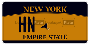 HN  license plate in NY