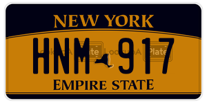 HNM917  license plate in NY