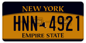 HNN4921 license plate in New York