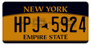 HPJ5924  license plate in NY