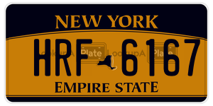 HRF6167  license plate in NY