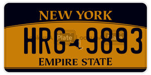 HRG9893  license plate in NY