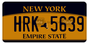 HRK5639  license plate in NY