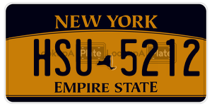HSU5212 license plate in New York