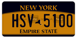 HSV5100  license plate in NY