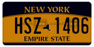 HSZ1406  license plate in NY