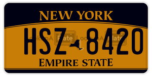 HSZ8420  license plate in NY