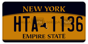 HTA1136 license plate in New York
