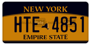 HTE4851 license plate in New York