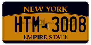 HTM3008  license plate in NY