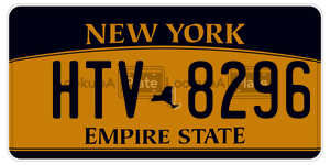 HTV8296  license plate in NY