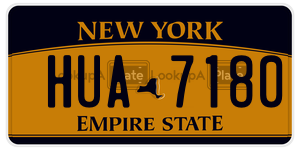 HUA7180  license plate in NY