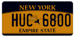 HUC6800  license plate in NY