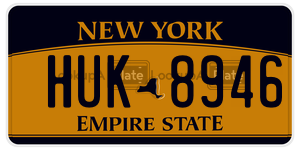 HUK8946  license plate in NY