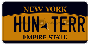 HUNTERR  license plate in NY