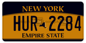 HUR2284  license plate in NY