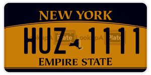 HUZ1111  license plate in NY