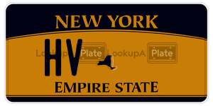 HV  license plate in NY
