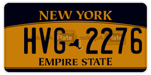 HVG2276 license plate in New York