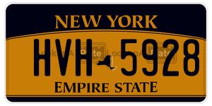 HVH5928  license plate in NY