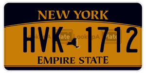 HVK1712  license plate in NY