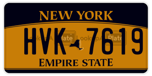 HVK7619  license plate in NY