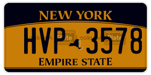 HVP3578 license plate in New York
