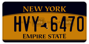 HVY6470  license plate in NY