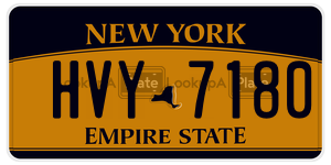 HVY7180  license plate in NY