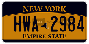 HWA2984  license plate in NY