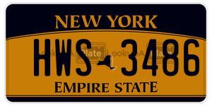 HWS3486  license plate in NY