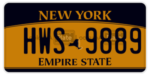 HWS9889  license plate in NY