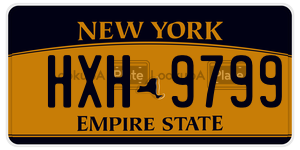 HXH9799  license plate in NY