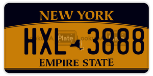HXL3888  license plate in NY
