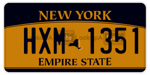 HXM1351  license plate in NY