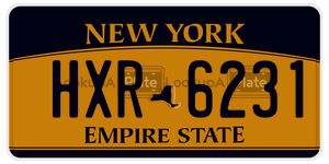 HXR6231  license plate in NY