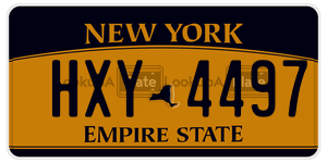 HXY4497 license plate in New York