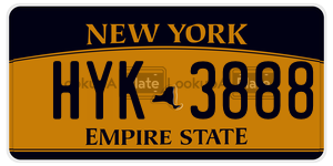 HYK3888  license plate in NY