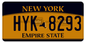 HYK8293  license plate in NY