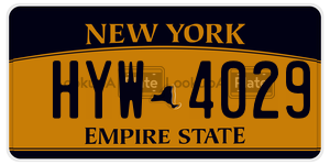 HYW4029  license plate in NY