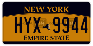 HYX9944  license plate in NY