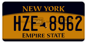 HZE8962 license plate in New York