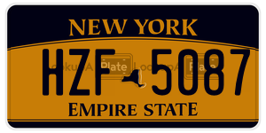 HZF5087 license plate in New York