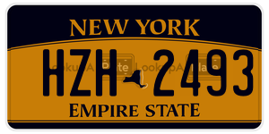 HZH2493  license plate in NY
